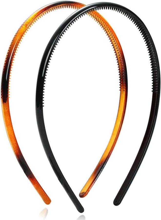 AUTOWRAP 4 Pcs Plastic Tooth Hair Comb Headband, Comfort Wavy Toothed Hairband, Hard Headbands for Women Men Girls - Image 5