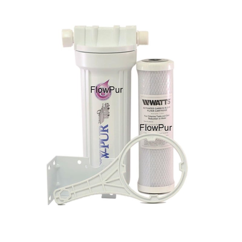 فلتر مياه خارجي فردي FLOWPURWATT واط 520021 للقوارب والمركبات الترفيهية مع ملحقات خرطوم الحديقة