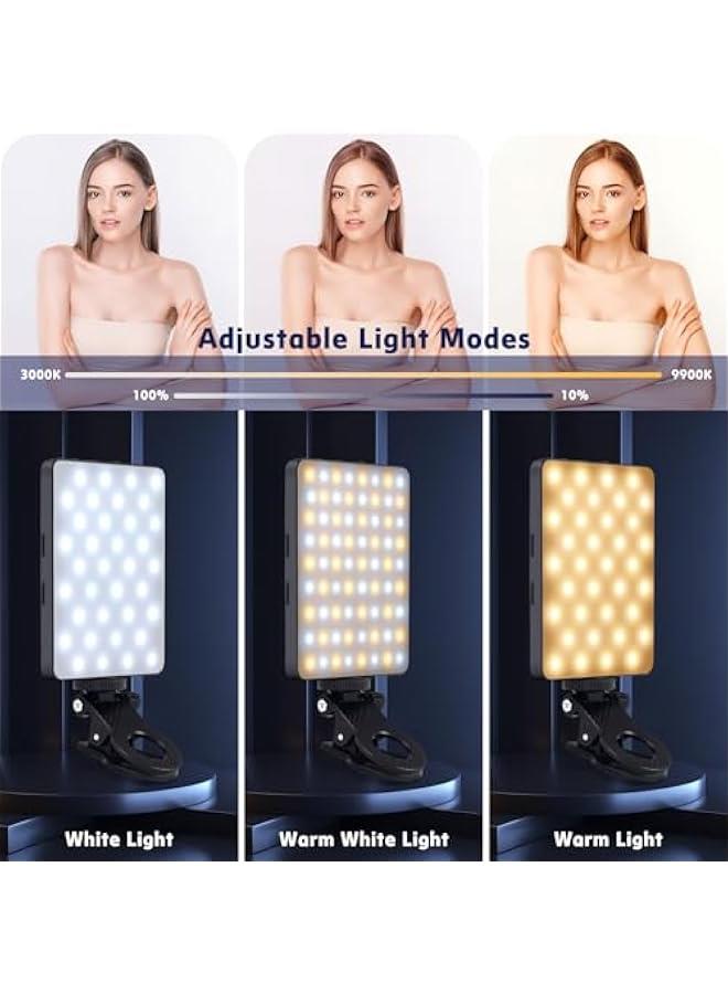 Rechargeable iPhone Selfie Light with Front & Back Clip, Three Light Modes Portable LED Selfie Light, Selfie Light for iPhone, Cell Phone, iPad, Laptop, TiKTok, Volg, Makeup, Video Conferencing  - Image 2