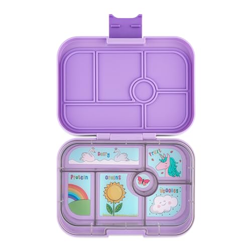 Yumbox Original Leakproof Bento Lunch Box Container for Kids (Lavande Purple Unicorn) - Image 1