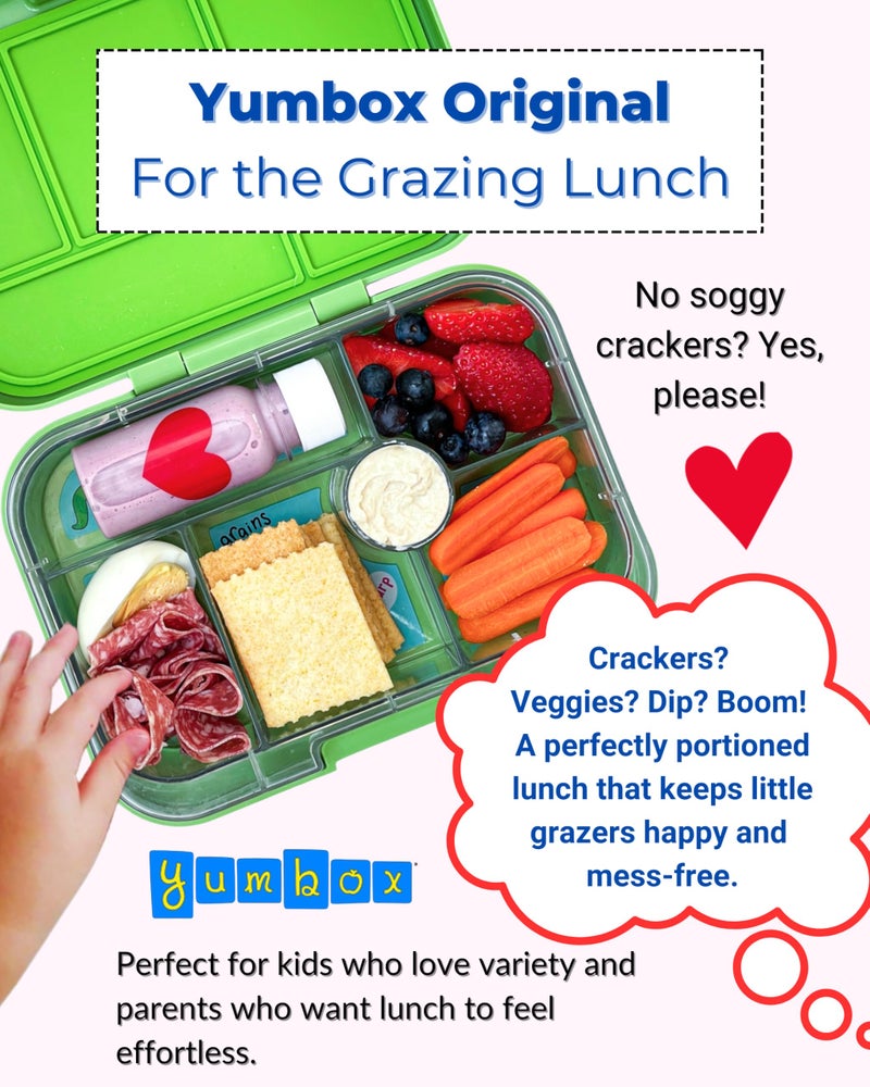 Yumbox Original Leakproof Bento Lunch Box Container for Kids (Lavande Purple Unicorn) - Image 5