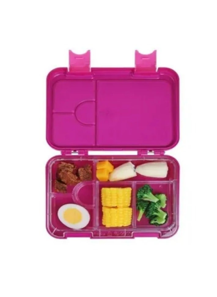 EXCLIFE Double buckle solid color insulation box children's lunch box six compartment lunch box - Image 1