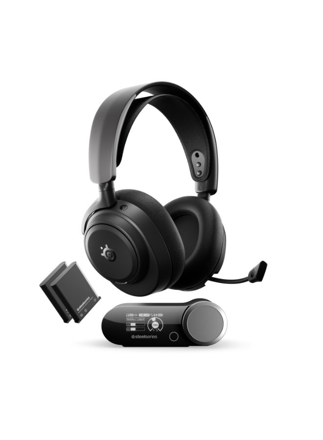 steelseries Arctis Nova Pro Omni - Hi-Res Wireless Gaming Headset, 96kHz/24bit, ANC, ClearCast Pro Mic, AI Noise Rejection, Mobile App, Mix 2.4GHz + BT, OmniPlay PC+PlayStation+Xbox - Midnight Blue I 61723 - Image 1