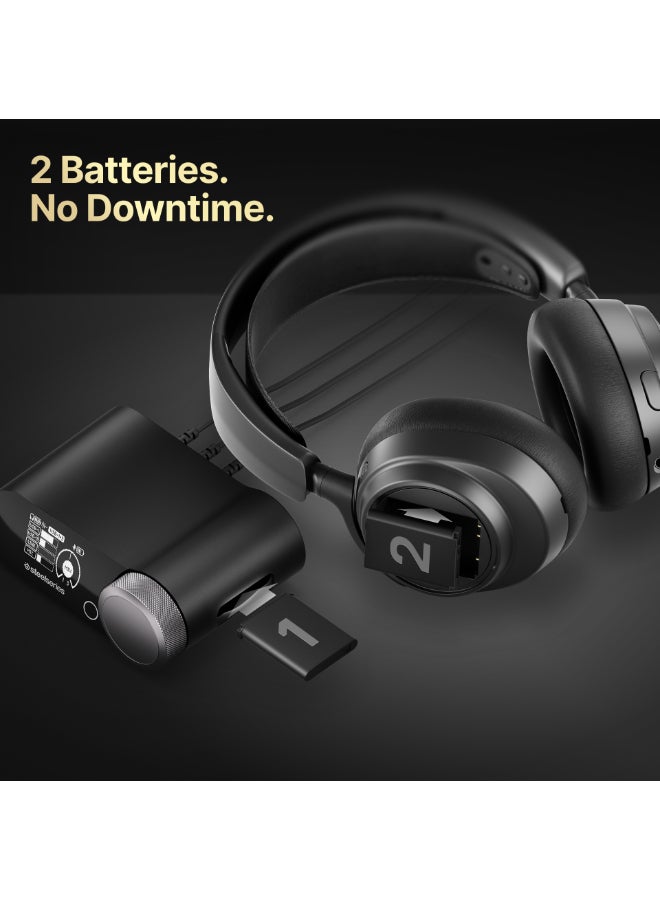 steelseries Arctis Nova Pro Omni - Hi-Res Wireless Gaming Headset, 96kHz/24bit, ANC, ClearCast Pro Mic, AI Noise Rejection, Mobile App, Mix 2.4GHz + BT, OmniPlay PC+PlayStation+Xbox - Midnight Blue I 61723 - Image 4