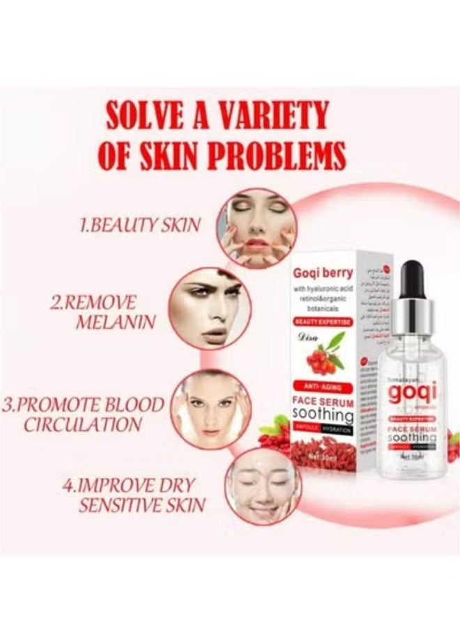 GOJI 2 pcs of Goqi Berry With Hyaluronic Acid, Retinol & Organic Botanicals Anti-Aging Face Serum- 30ml. - Image 4