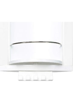 Primanova Rotating Corner Bathroom Shelf, Two Plastic Rotatable Shelves for Hanger Supplies, Mounted with Screws, 23 * 50.5 CM. (White)  - Image 5