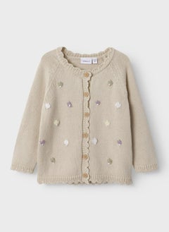 NAME IT Kids Flower Embroidery Cardigan  - Image 4