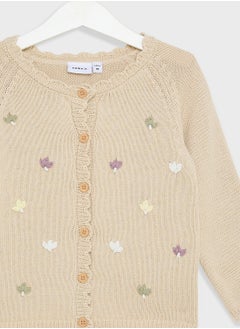 NAME IT Kids Flower Embroidery Cardigan  - Image 3
