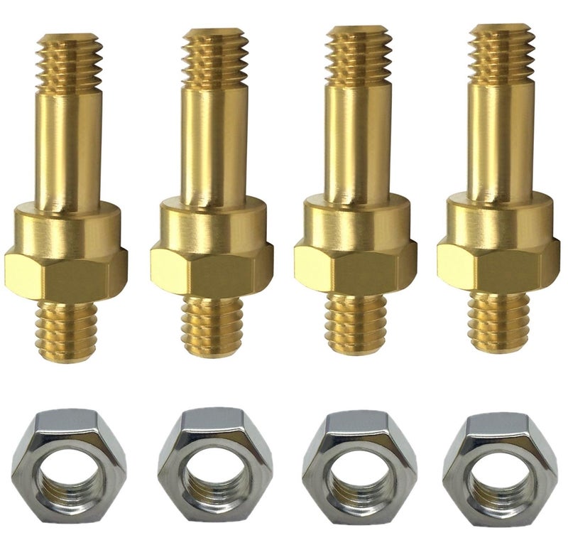 YSIL Side Post Battery Terminal Bolt 3816 Brass Long Stud Side Post Battery Terminal Adapter Standard Battery Side Post Extender Extension Screws 185 Length 4PCS - Image 3