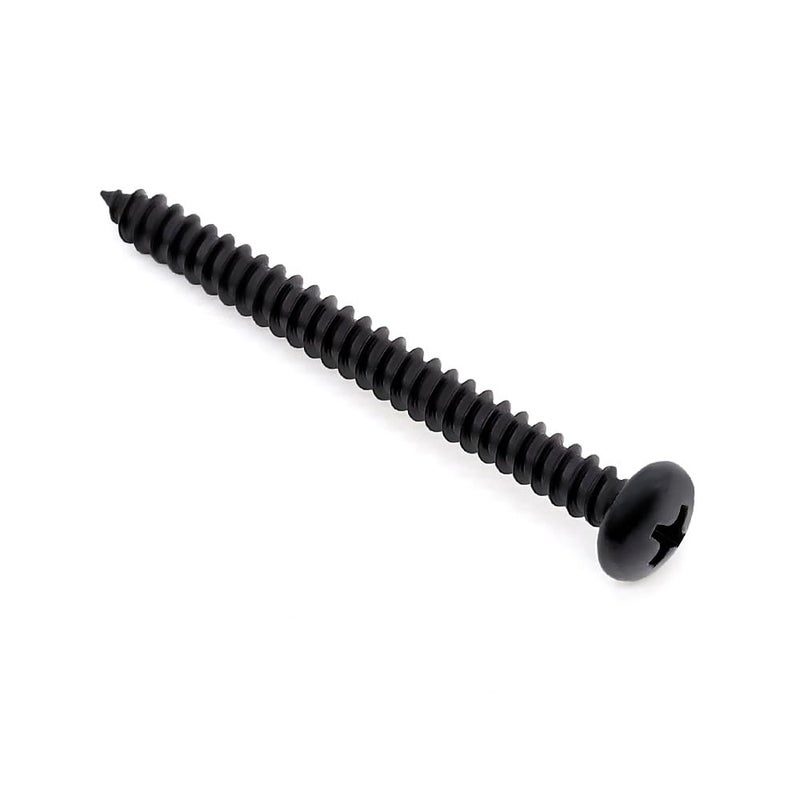 Glvaner #12 x 2 inch Phillips Pan Head Self Tapping Screws for Wood, Black Coated, 304 Stainless Steel 18-8, Round Head Sheet Metal Tek Screws, 30 pcs - Image 5