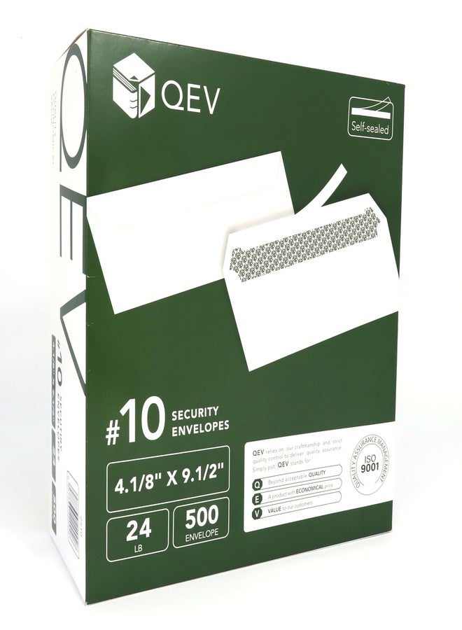 QEV #10 Security Envelopes with Peel-and-seal closure, 500 counts, windowless - Image 2