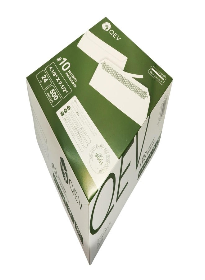 QEV #10 Security Envelopes with Peel-and-seal closure, 500 counts, windowless - Image 1