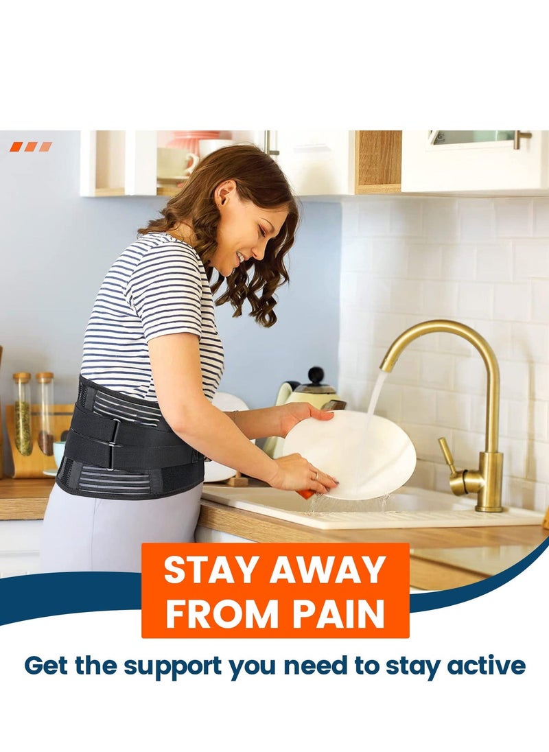 Generic Back Brace for Lower Back Pain-Lumbar Support for Heavy Lifting Men Women-Breathable Waist Support Relief Sciatica, Herniated Disc (M)  - Image 5