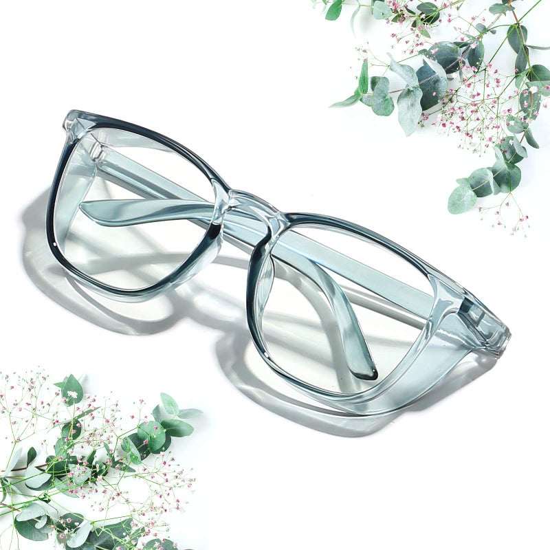 LASMEX Stylish Safety Glasses Goggles for Women Girls Antifog Glasses Protective Eyewear Clear Glasses