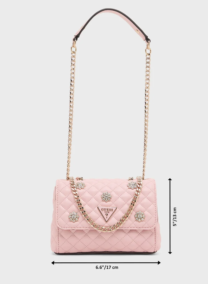GUESS  Everlee Mini Convertible Crossbody Flap for Women | Best Price UAE