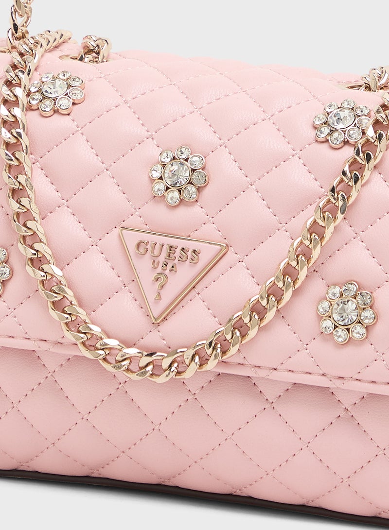 GUESS Everlee Mini Convertible Crossbody Flap  - Image 4