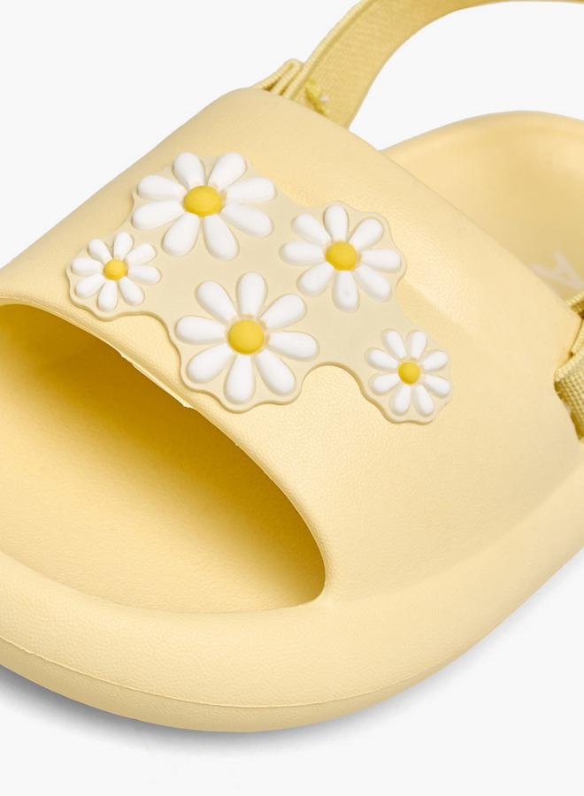 Aqua Girls Floral Applique Clogs - Image 4