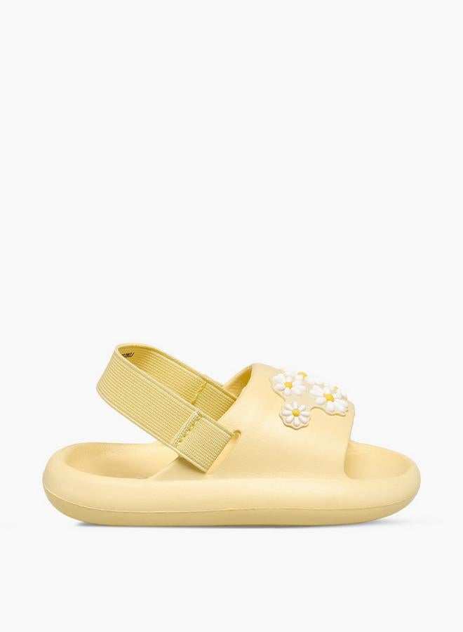 Aqua Girls Floral Applique Clogs - Image 3