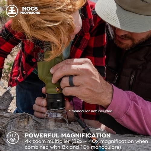 Nocs Provisions Inspector Microscope 4X Multiplier Lens, Waterproof 32x Power Zoom Accessory Attachment for 32-50mm Optics, Fully Multi-Coated Lens for Magnified Views of Insects & Flora - Image 5