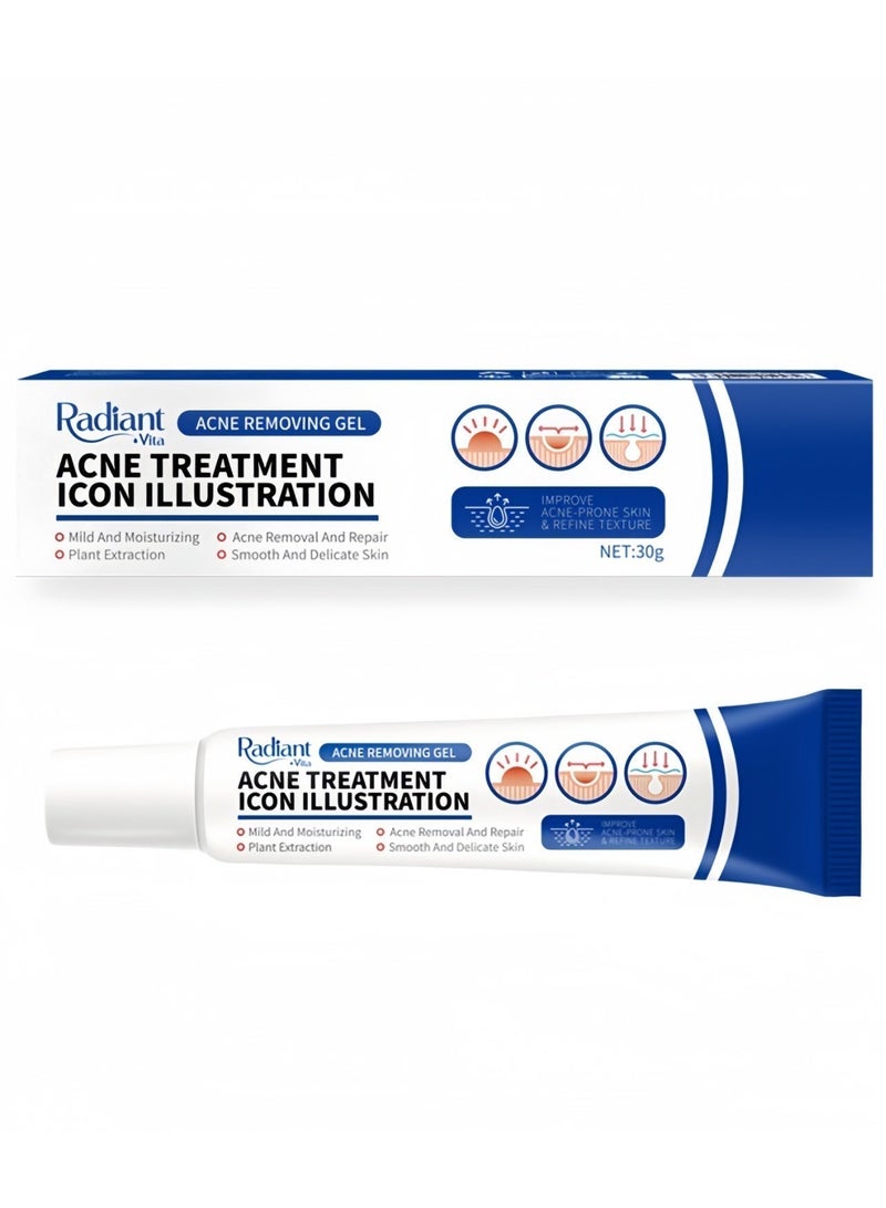 راديانت كريم علاج حب الشباب جل مضاد للحبوب مرطب لبشرة الدهنية والعرضة لحب الشباب - Image 1