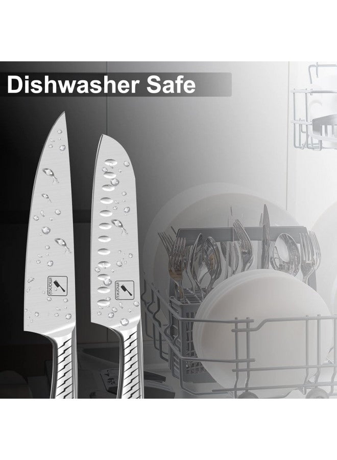 imarku Set 14-Piece Sets For Kitchen With Block, Premium One-Piece Kitchen Set With Sharpener, High Carbon Stainless Steel Knives Set For Kitchen, Dishwasher Safe, Black  - Image 5