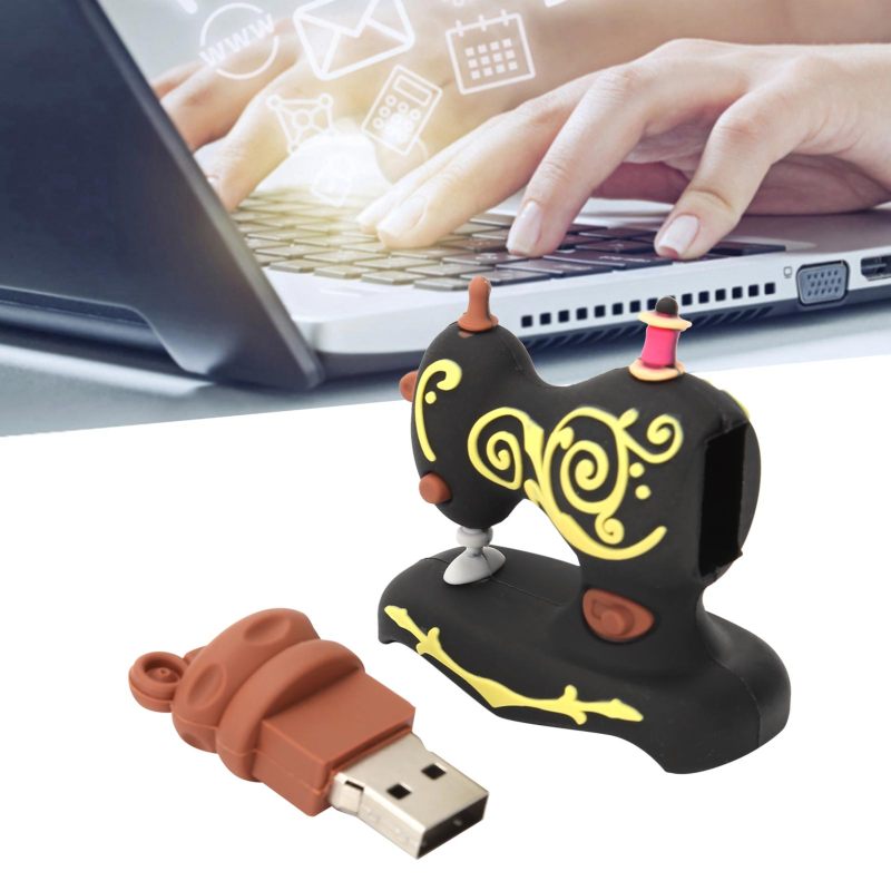 Photo Stick: Cartoon Sewing Machine Design, Plug Play, Large Storage - Portable Data Storage USB Drive for Home Office, Gift Giving - Image 4