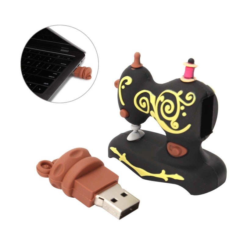 Photo Stick: Cartoon Sewing Machine Design, Plug Play, Large Storage - Portable Data Storage USB Drive for Home Office, Gift Giving - Image 3