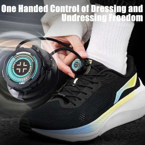TecoKart® No Tie Elastic Shoe Laces for Adults, Adjustable Rotating Laces Black Sci-Fi Design No-Tie | Elastic | Adjustable | Easy Installation | Secure Fit - Image 4