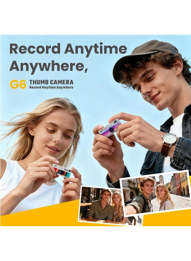 Makrystorm Portable Camera, 1080P HD Video Recorder, Micro Thumb Camera with 150 Minute Battery Life, Vlogging Camcorder for Kids Students Travel Vlog Night Shots (128G) - Image 4