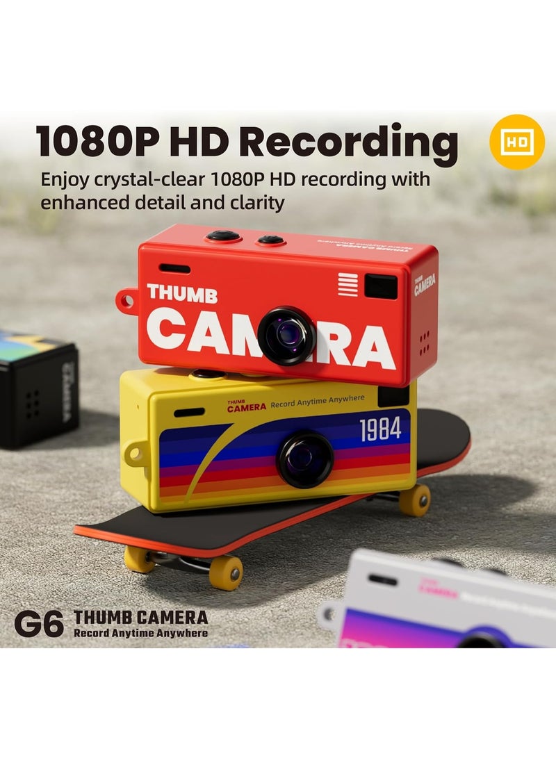 Makrystorm Portable Camera, 1080P HD Video Recorder, Micro Thumb Camera with 150 Minute Battery Life, Vlogging Camcorder for Kids Students Travel Vlog Night Shots (128G) - Image 2