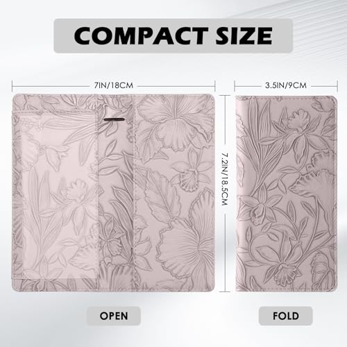 Pisypox Checkbook Cover for Personal Checkbook，Soft PU leather with a detailed embossed flower pattern，with Pen Holder & Built-in Clear Plastic Divider for Duplicate Checks - Image 2