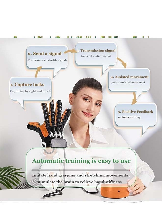 Generic - Hand Rehabilitation Robot Gloves,Finger Rehabilitation Gloves for Stroke Recovery Hand Strength Exercise and Adaptive Training Hemiplegic Finger Cerebral Palsy Equipment Relieve Hand Stiffness - Image 1