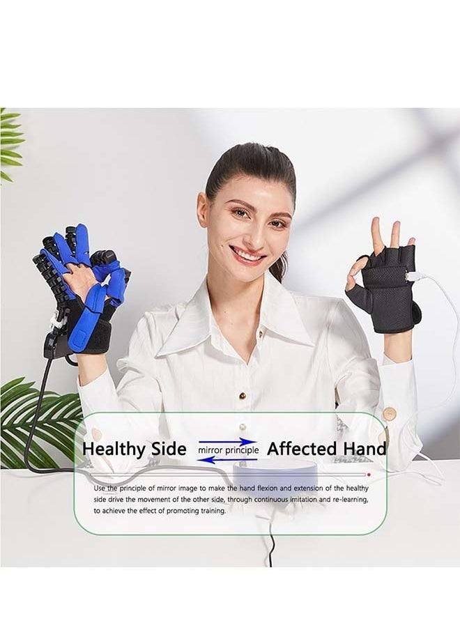 Generic Hand Rehabilitation Robot Gloves,Finger Rehabilitation Gloves for Stroke Recovery Hand Strength Exercise and Adaptive Training Hemiplegic Finger Cerebral Palsy Equipment Relieve Hand Stiffness  - Image 3