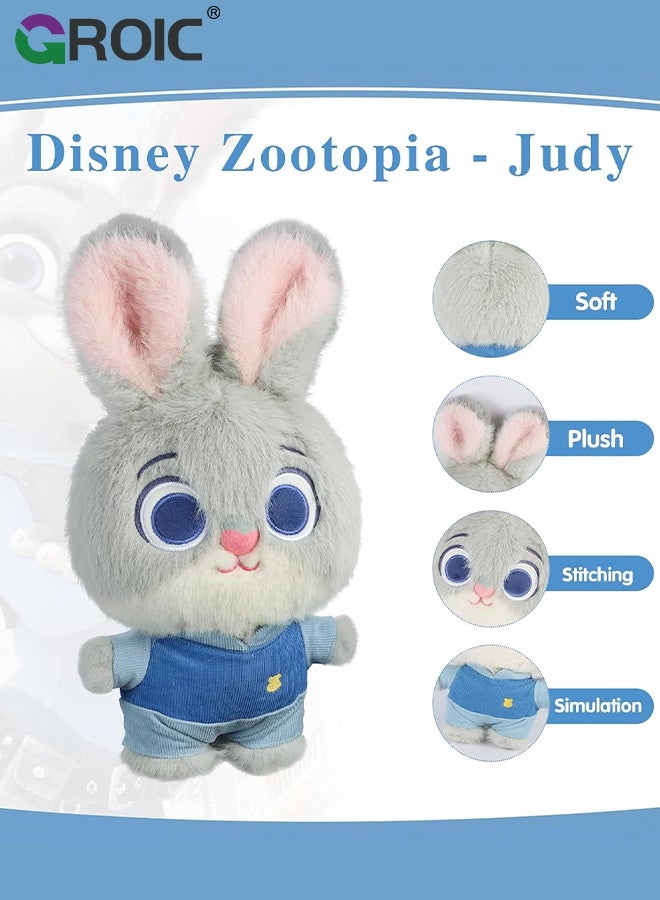 GROIC 2Pcs Plush Doll,  Nick and Judy Plush Set, 35cm Cute Stuffed Animal Keychains, Rabbit and Fox Animals Figure Toy Charm for Bag Plush Pendant Gift for Kids and Adults, Soft Cuddly Charms - Image 2