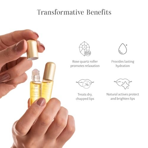 Shankara Unisex Timeless Lip Oil Roll-On for Glossy, Soft Lips with Essential Oils for Hydration, Nourishment & Healing – Travel Size, Sun Protection, No Fragrance, Brightening (4ml) - Image 3