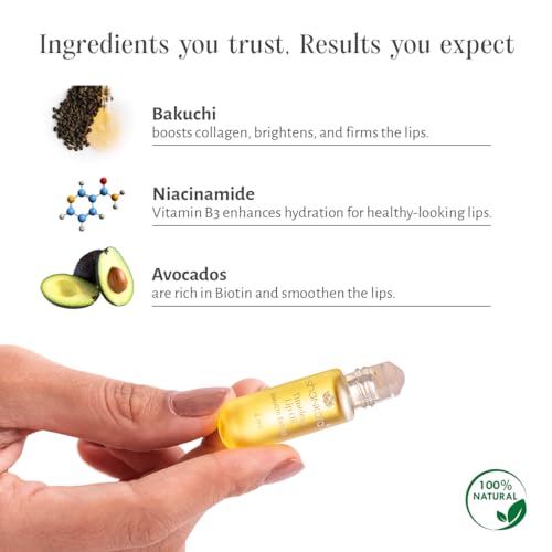 Shankara Unisex Timeless Lip Oil Roll-On for Glossy, Soft Lips with Essential Oils for Hydration, Nourishment & Healing – Travel Size, Sun Protection, No Fragrance, Brightening (4ml) - Image 2