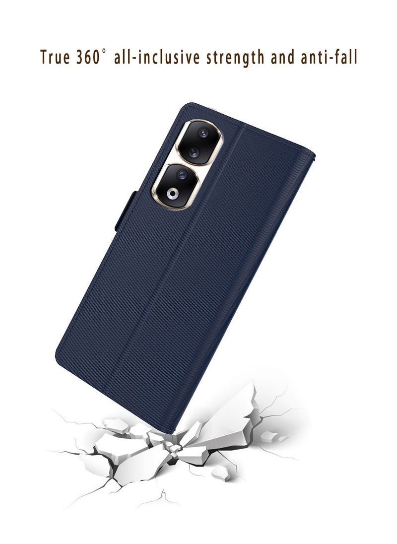 X-level Honor 90 Pro Case Cover With Card Wallet Slots Bracket Holder TPU + PU Leather Flip Case Back Cover Equipped With a Small Mirror With Waterproof Anti Drop Anti Oil Phone Case For Honor 90 Pro  - Image 4