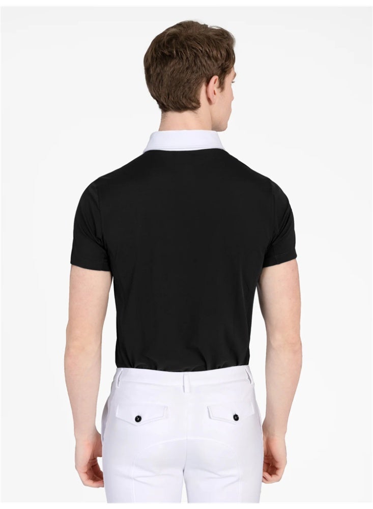 general Men Equestrian Shirts Shorts Sleeve Riding Horse Clothes - Image 2