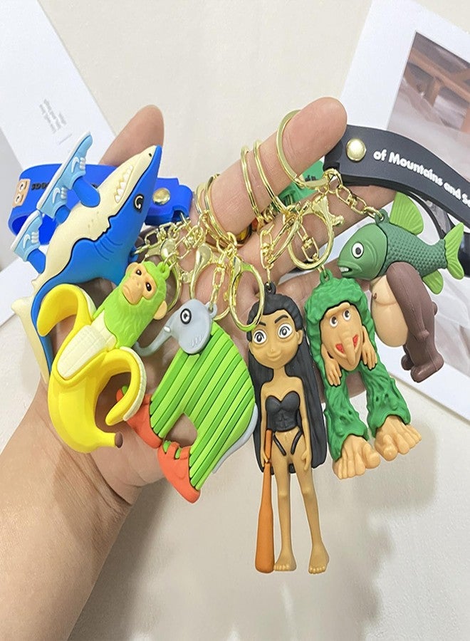 Pmeixcy Keychain for Boys, Italian Brainrot Keychain, Backpack Charms for Boys, Unique Accessory for Cartoon Fans, Gift for Teenagers, Black - Image 4