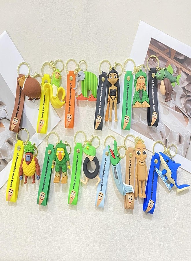 Pmeixcy Keychain for Boys, Italian Brainrot Keychain, Backpack Charms for Boys, Unique Accessory for Cartoon Fans, Gift for Teenagers, Black - Image 5