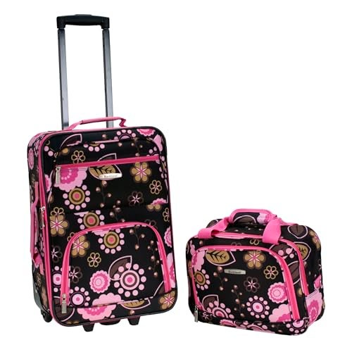 Rockland Fashion Softside Upright Luggage Set, Expandable, Pucci, 2-Piece (14/19) - Image 1