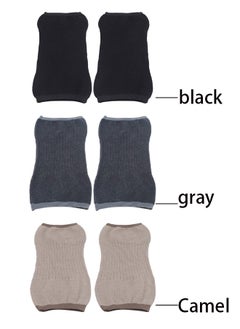 PYC 1-Pair Knit Cashmere Warm Supports Knee Brace Soft Comfortable Knee Sleeve Wrap Circulation Improvement Kneepad Leg Warmer Joint Band for Men and Women，Applicable population weight: 40-100KG  - Image 2