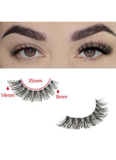 FARRED FARRED Natural Lashes Wispy False Eyelashes Fake Cat Eye Lashes Pack 10 Pairs Natural Look Lash Strips Fluffy Mink Eyelash Full Strip Lashes (C1 | 8-14MM)  - Image 2