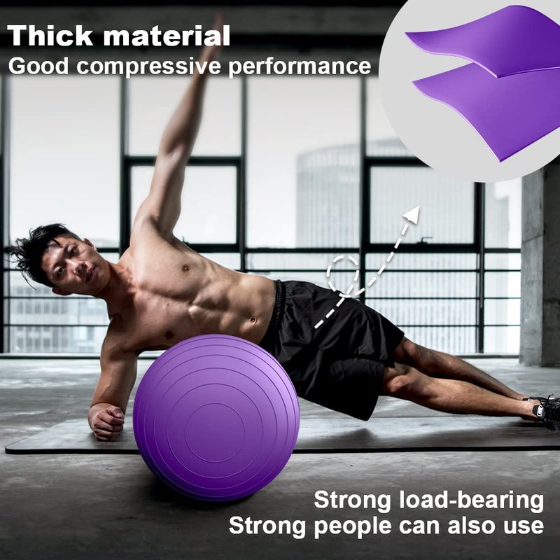 STOROMO Anti-Burst Peanut Ball â€“ High Weight Capacity Exercise Ball for Birth, Yoga, Pilates & Physical Therapy, Eco-Friendly PVC Fitness Ball for Kids & Adults, Includes Pump (23.6x11.8 inch (60x30cm)ï¼ŒPink) - Image 2