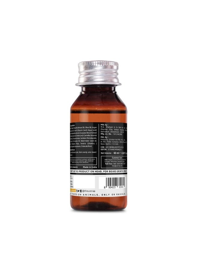 Ustraa Beard Growth Oil Advanced - 60ml - Lab Tested, For Patchy Growth, With Redensyl and DHT Booster, No Sulphates, Parabens, Silicone, or Mineral Oil. - Image 2