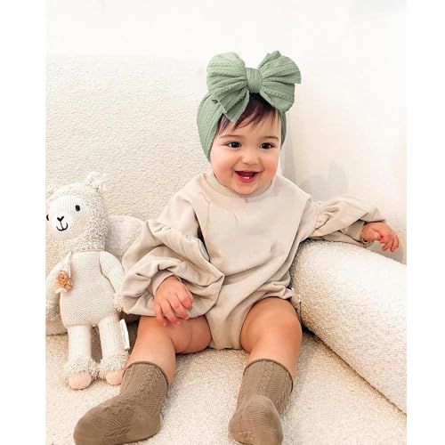 Niceye Handmade Baby Headbands Soft Stretchy Nylon Hair Bands with Bows for Newborn Infant Baby Toddler Girls - Image 4