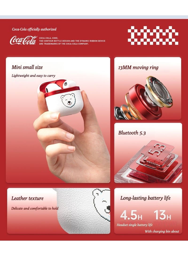 كوكا كولا تي 25 دب قطبي لاسلكي سماعات رأس شبه أذن بلوتوث - Image 2