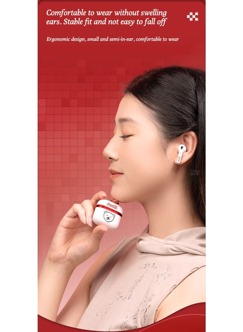 كوكا كولا تي 25 دب قطبي لاسلكي سماعات رأس شبه أذن بلوتوث - Image 5