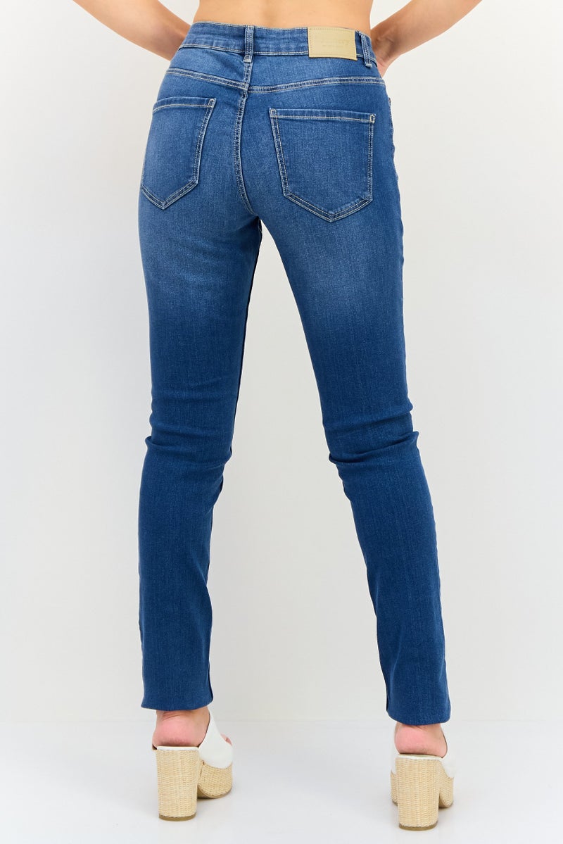 VERO MODA I,Scenery By Vero Moda Women Skinny Fit Rip Stretchable Jeans, Blue - Image 3