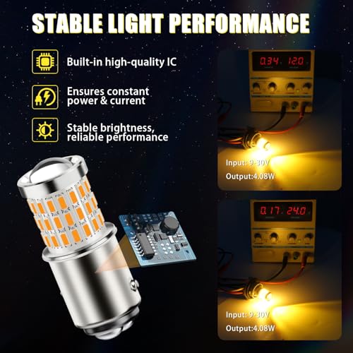 iBrightstar 1157 LED Bulb White, BAY15D 2057 2357 7528 LED Daytime Running Lights Bulbs Super Bright for Back Up Reverse Lights Brake Tail Lights Turn Signal Lights, 2 Pack - Image 4